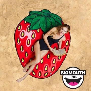 美國 Big Mouth 造型海灘毯 草莓款
