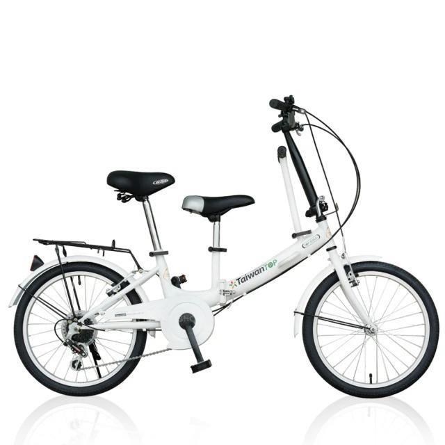 Taiwan TOP 臺灣製造 折疊親子車 SHIMANO 6段變速