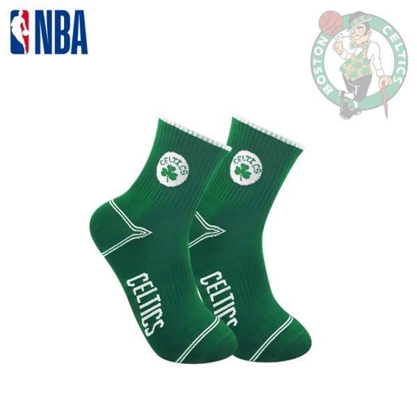 【NBA運動配件館】NBA襪子 平版襪 中筒襪 賽爾提克 球隊款緹花中筒襪