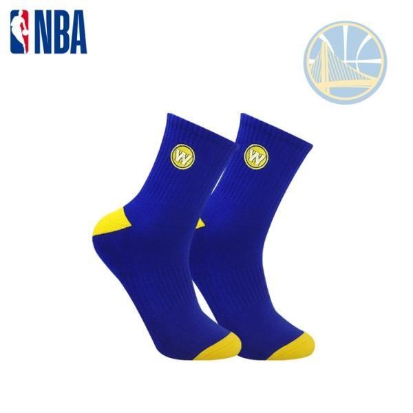【NBA運動配件館】NBA襪子 籃球襪 運動襪 中筒襪 勇士隊 束腳底刺繡毛圈中筒襪