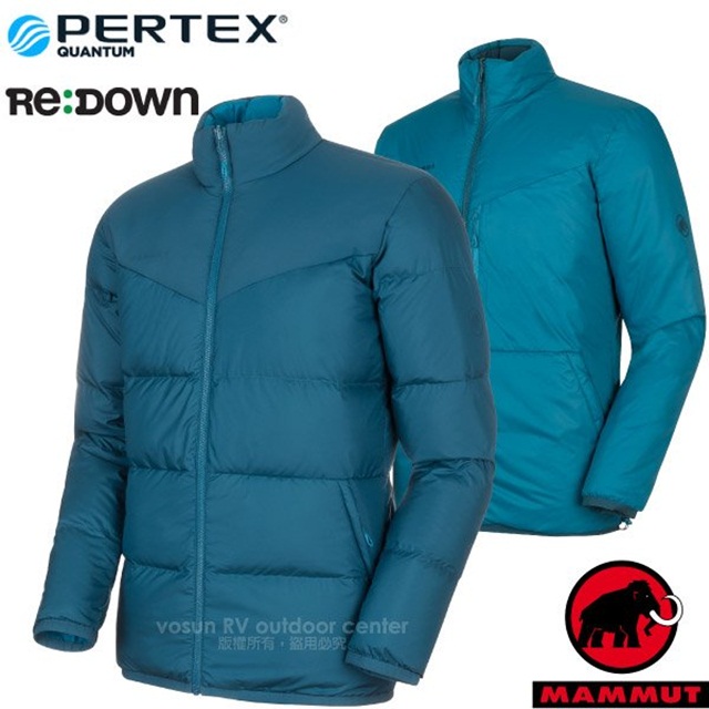 【 MAMMUT 長毛象】男 Whitehorn 輕量保暖正反兩穿羽絨外套 1013-01080-50266 水鴨藍/藍寶石