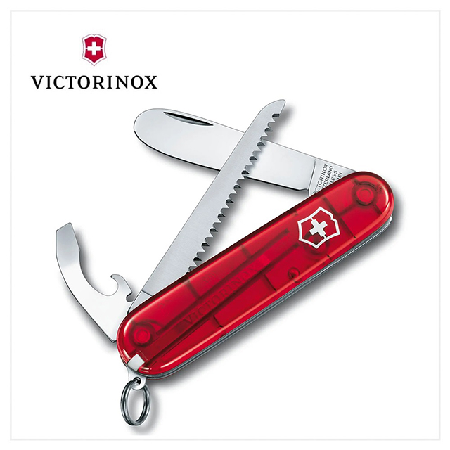VICTORINOX 瑞士維氏 My First Victorinox 9用瑞士刀/透紅 0.2373.T