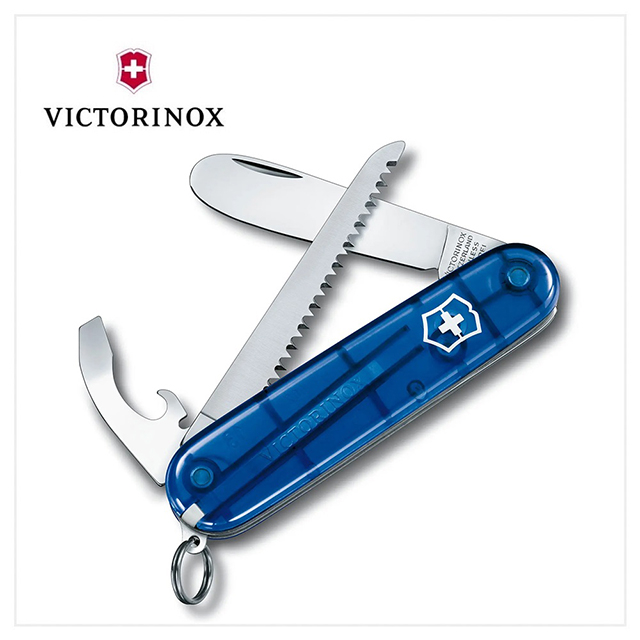 VICTORINOX 瑞士維氏 My First Victorinox 9用瑞士刀/透藍 0.2373.T2