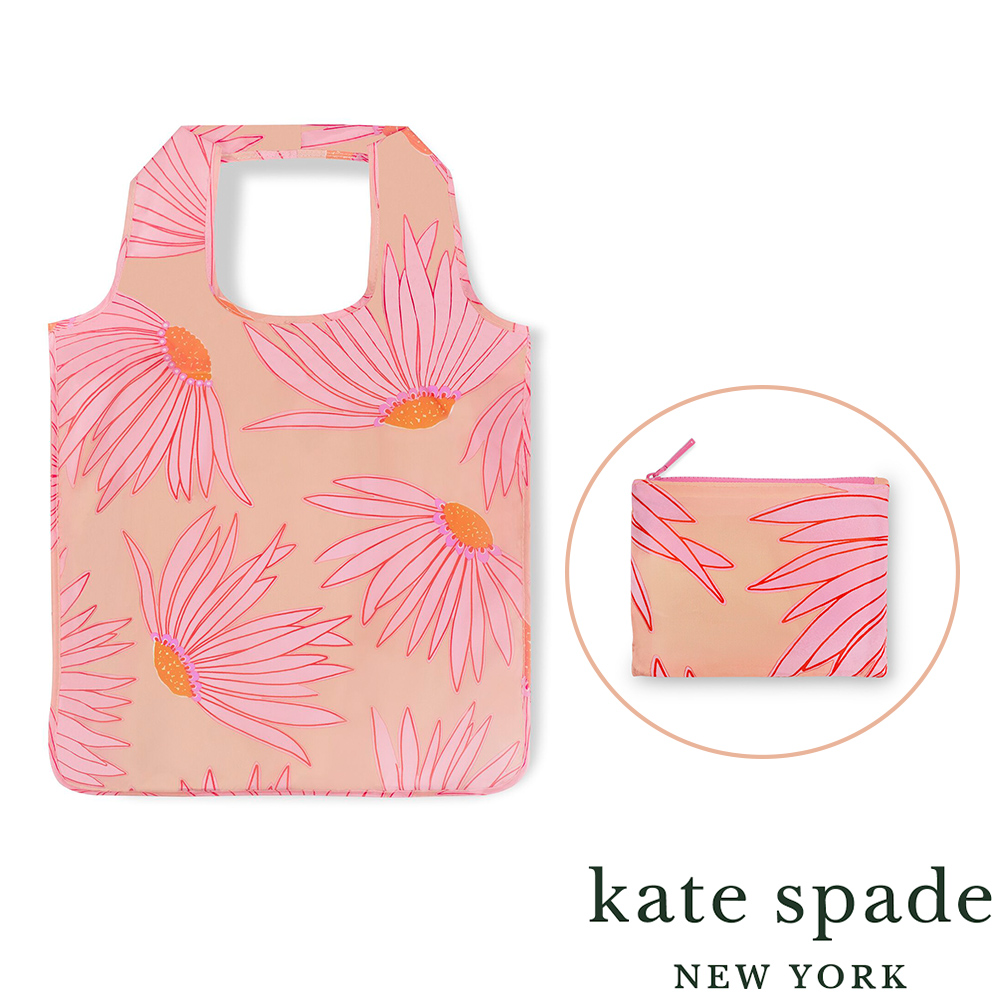 美國 Kate Spade Falling Flower 馥郁花蕾環保摺疊購物袋