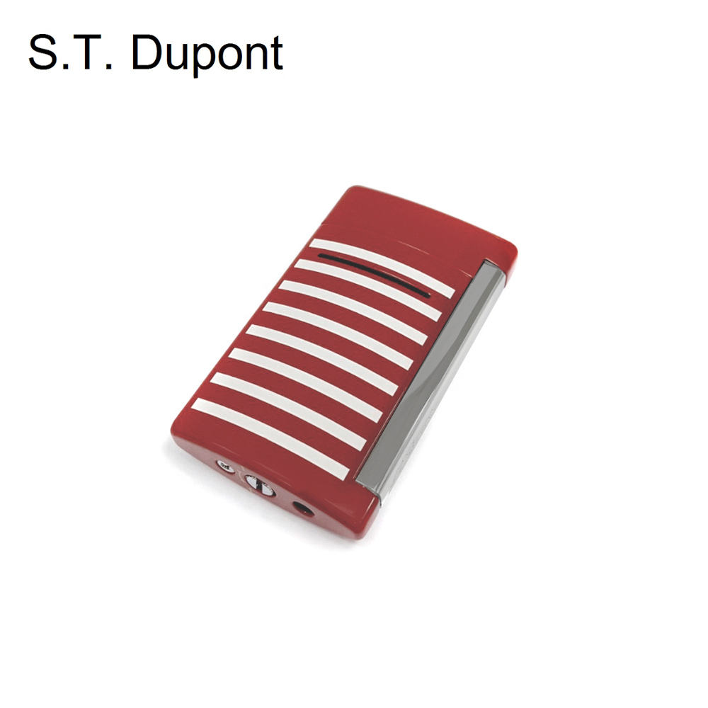 S.T. DUPONT 都彭 MINIJET系列打火機 紅底白條紋 10107