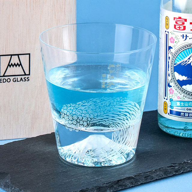 【田島硝子】富士山杯 限定款 海浪杯 神奈川巨浪 威士忌杯 酒杯(TG20-01-NAMI)