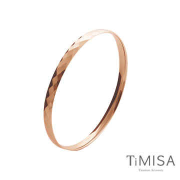 TiMISA《格緻真愛-細版(玫瑰金)》純鈦手環