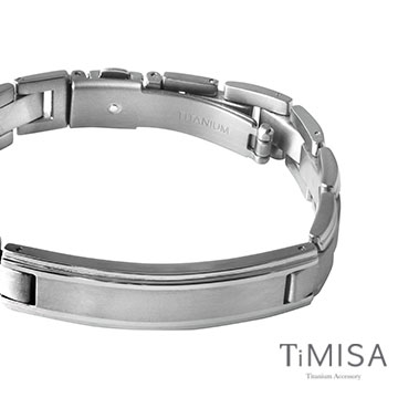TiMISA《純粹品味-寬版》純鈦鍺手鍊