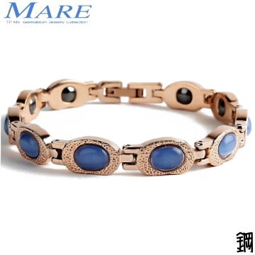 【MARE-316L白鋼系列】：花雅(天藍貓眼石)玫金 款