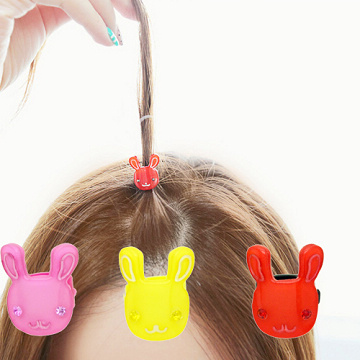 Charme 韓國流行童趣風 可愛小兔造型 扣扣夾 A款(三入一組)