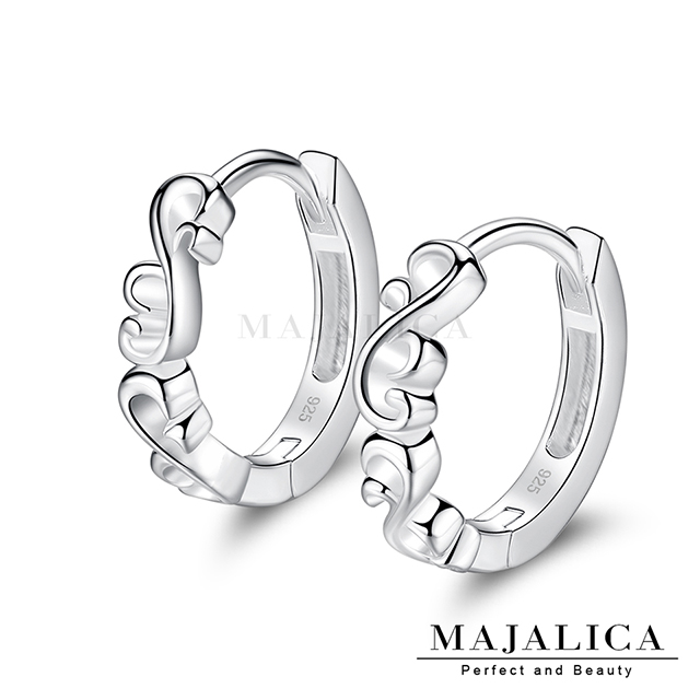Majalica 925純銀耳環 永恆珍愛 易扣式耳環 兩款任選 PF7105