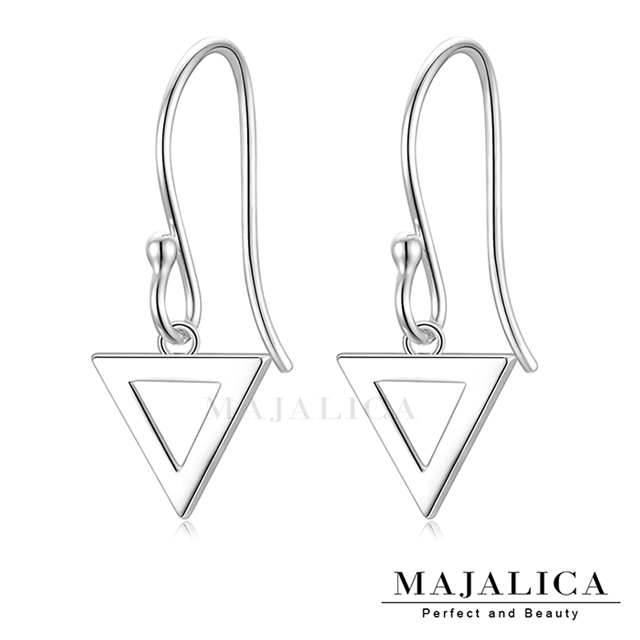 Majalica 925純銀耳環 幾何主義 耳勾式 PF8073