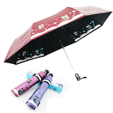 (雨季)遮光率99.99%感溫自動開收三折傘