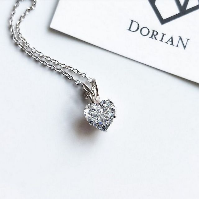 【DoriAN】知性貴氣愛心鑲鑽925純銀鑲頂級CZ鑽項鍊