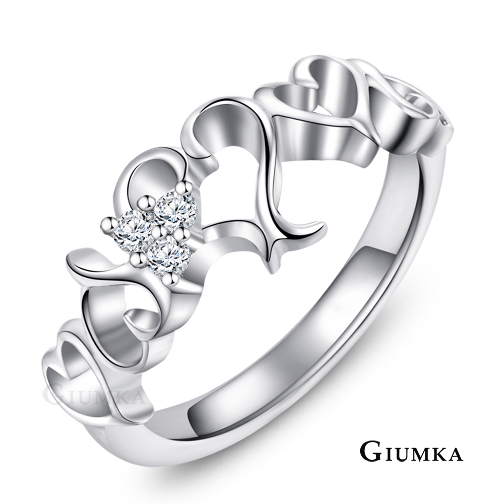 GIUMKA 甜蜜閃耀戒指 白鋼戒 單個價格 MR04070