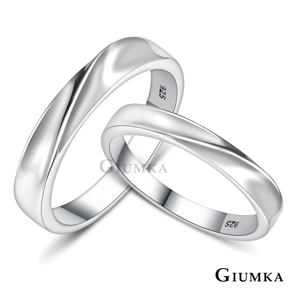 GIUMKA 承諾 925純銀戒指尾戒 情侶戒指 MRS08009