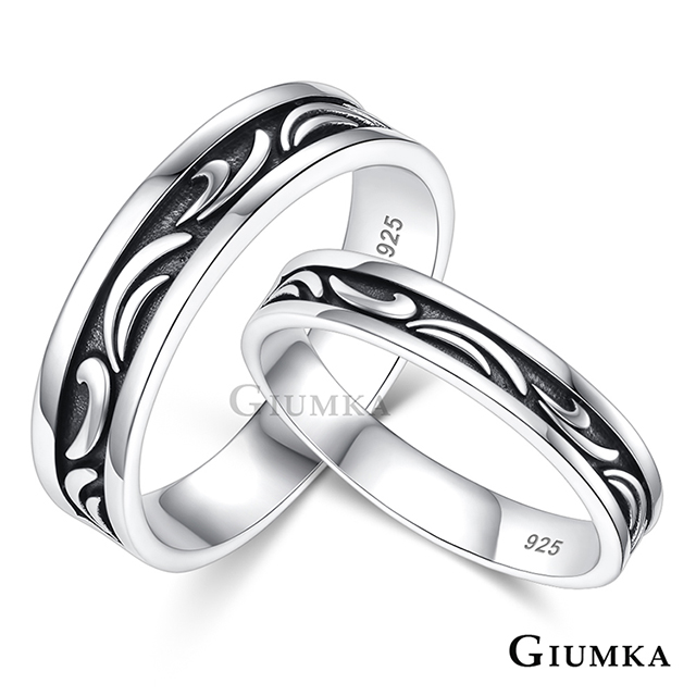 GIUMKA 愛的圖騰 925純銀戒指尾戒 情侶戒指 MRS08027