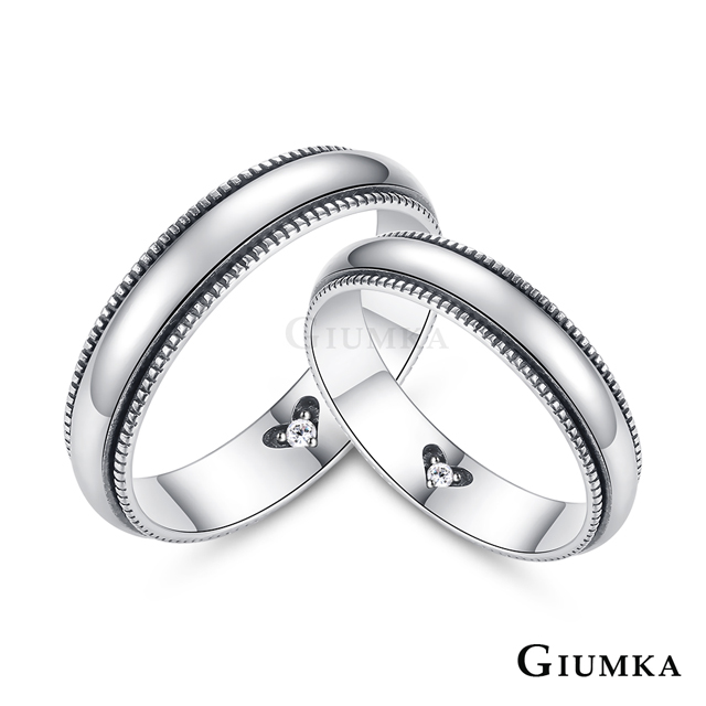 GIUMKA 純銀情侶戒指 攜手共進戒指 MRS09005