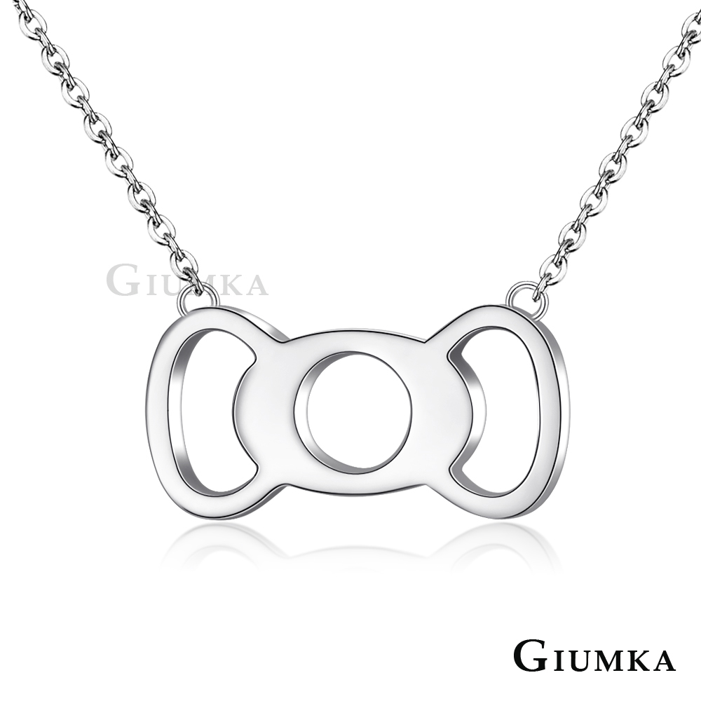 【GIUMKA】蝴蝶結珠寶白鋼項鍊 銀色 MN4100-1