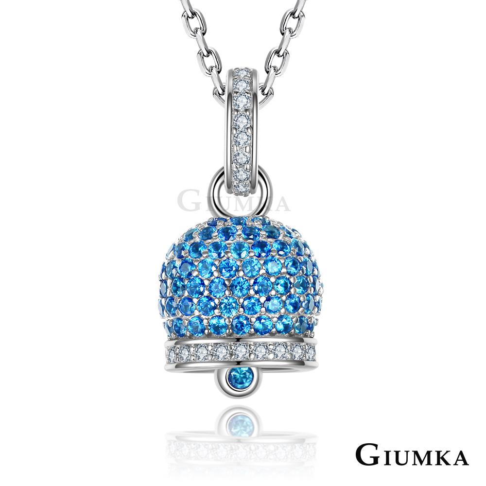 【GIUMKA】925純銀 聖誕鈴鐺 純銀項鍊 藍色款 MNS06021-1