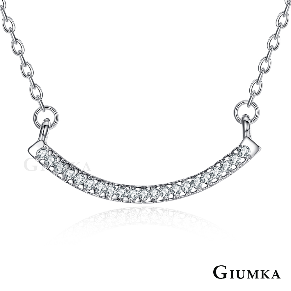 GIUMKA 經典設計 甜美笑容 微笑 925純銀項鍊 MNS06025