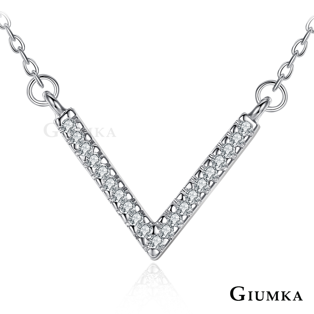 GIUMKA 經典設計 完美人生 V字鍊 925純銀項鍊 MNS06024