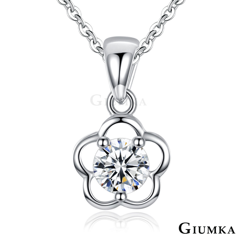 GIUMKA 925純銀 可愛花朵 純銀項鍊 MNS06073