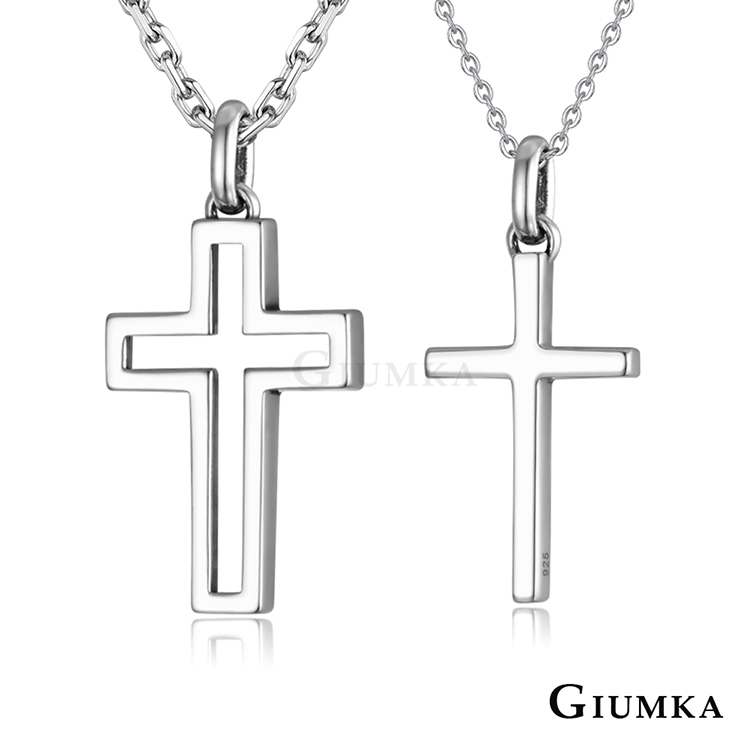 GIUMKA情侶對鍊 925純銀 十字架約定項鍊 MNS08090