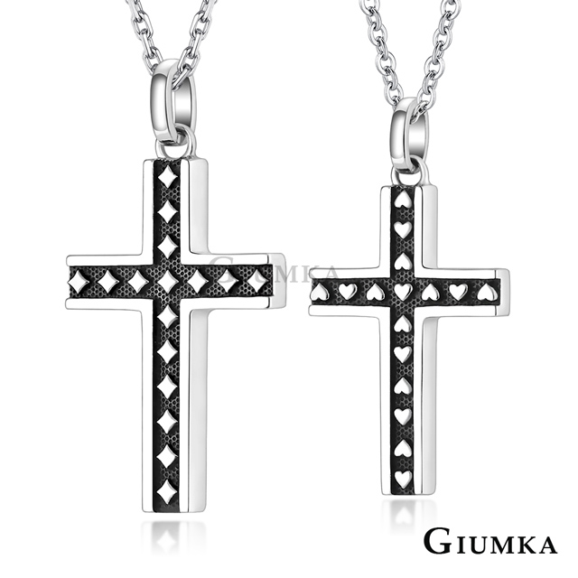 GIUMKA 純銀情侶項鍊 十字架項鍊 MNS09039