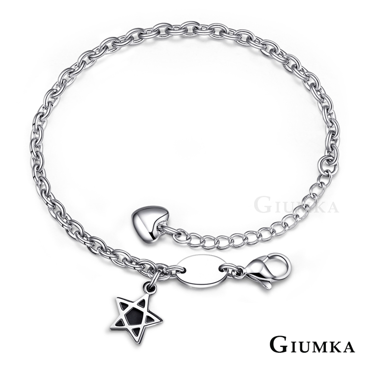 【GIUMKA】五角星手鍊 德國珠寶白鋼 MH4081
