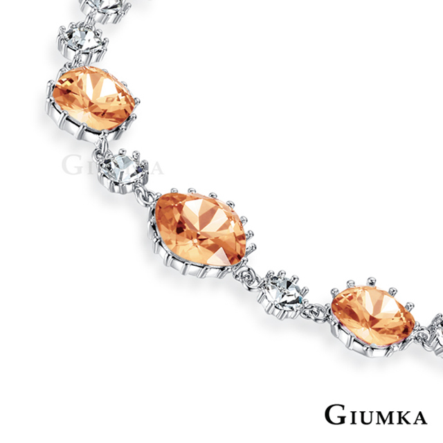【GIUMKA】幸福洋溢施華洛世奇水晶元素手鍊 香檳金 MH06013-3