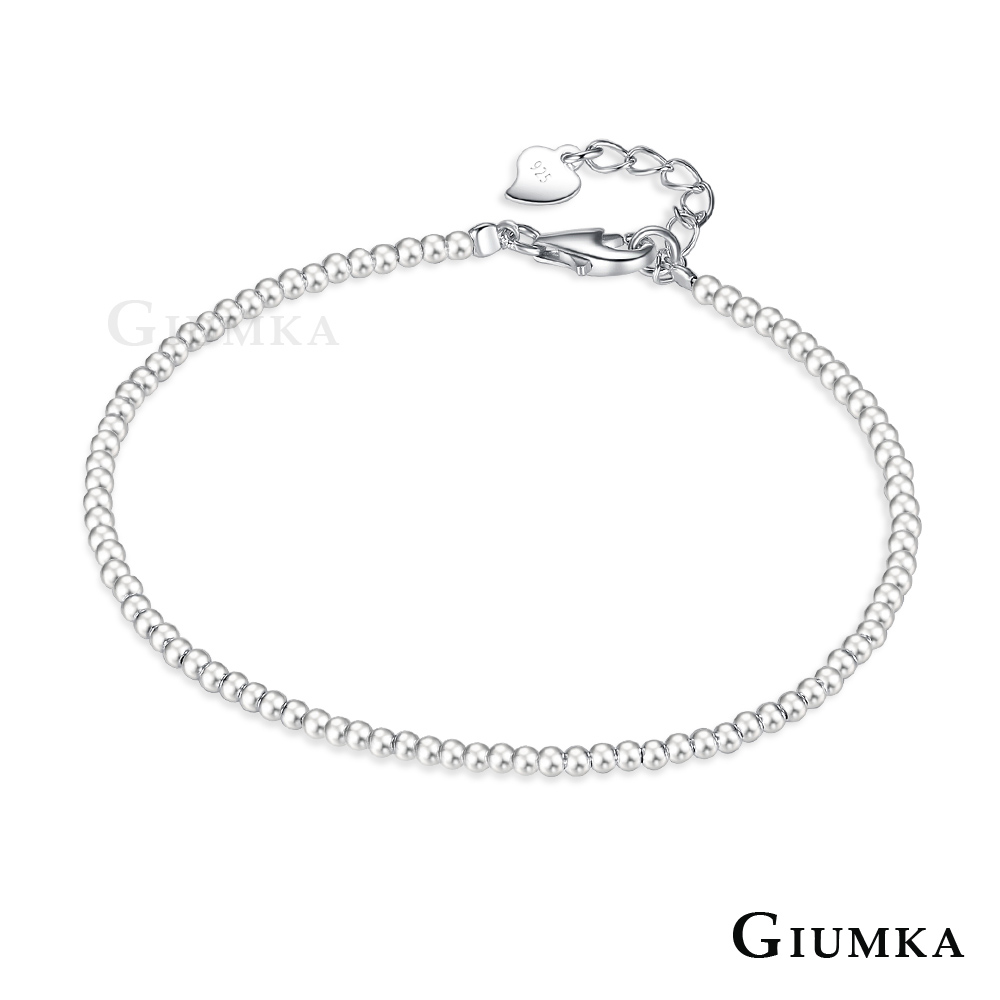 GIUMKA 純銀珠珠手鍊 簡約單鍊 圓珠直徑0.25CM 925純銀 MHS06045
