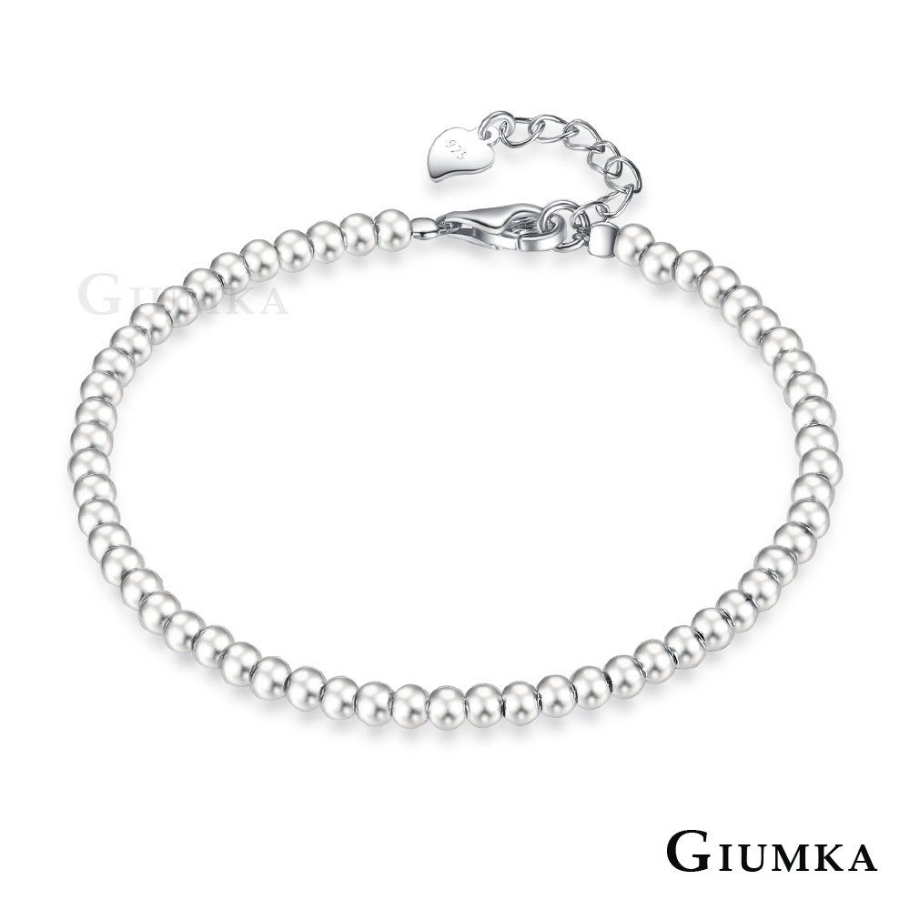GIUMKA 純銀珠珠手鍊 簡約單鍊 圓珠直徑0.3CM 925純銀 MHS06046