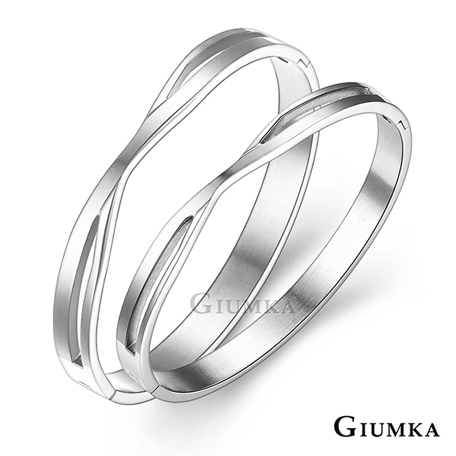 GIUMKA 交織白鋼情侶手環 銀色款-共2款 MB04057-1