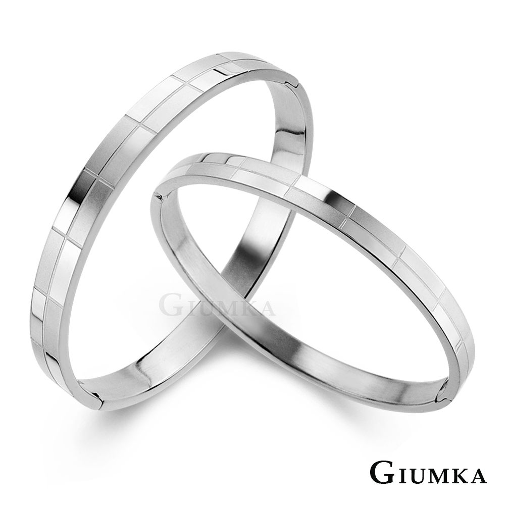 GIUMKA 幾何元素白鋼情侶手環 多款任選 MB327