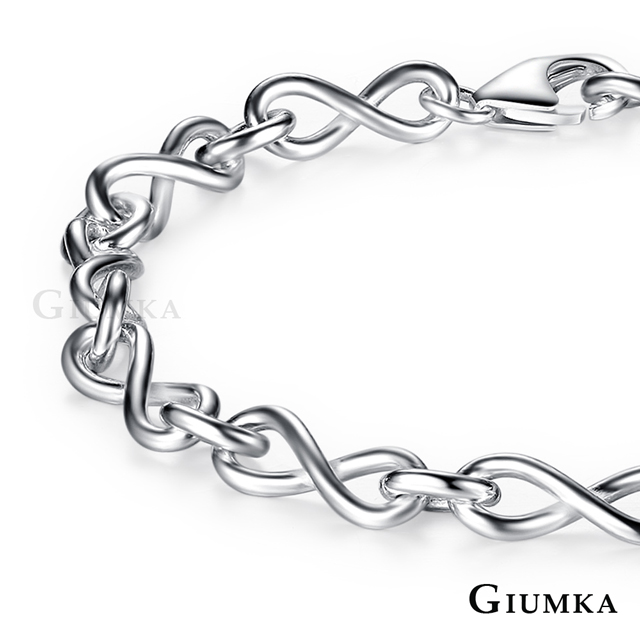 GIUMKA 925純銀手鍊 無限 粗銀鍊 18.0 CM MHS06012-1
