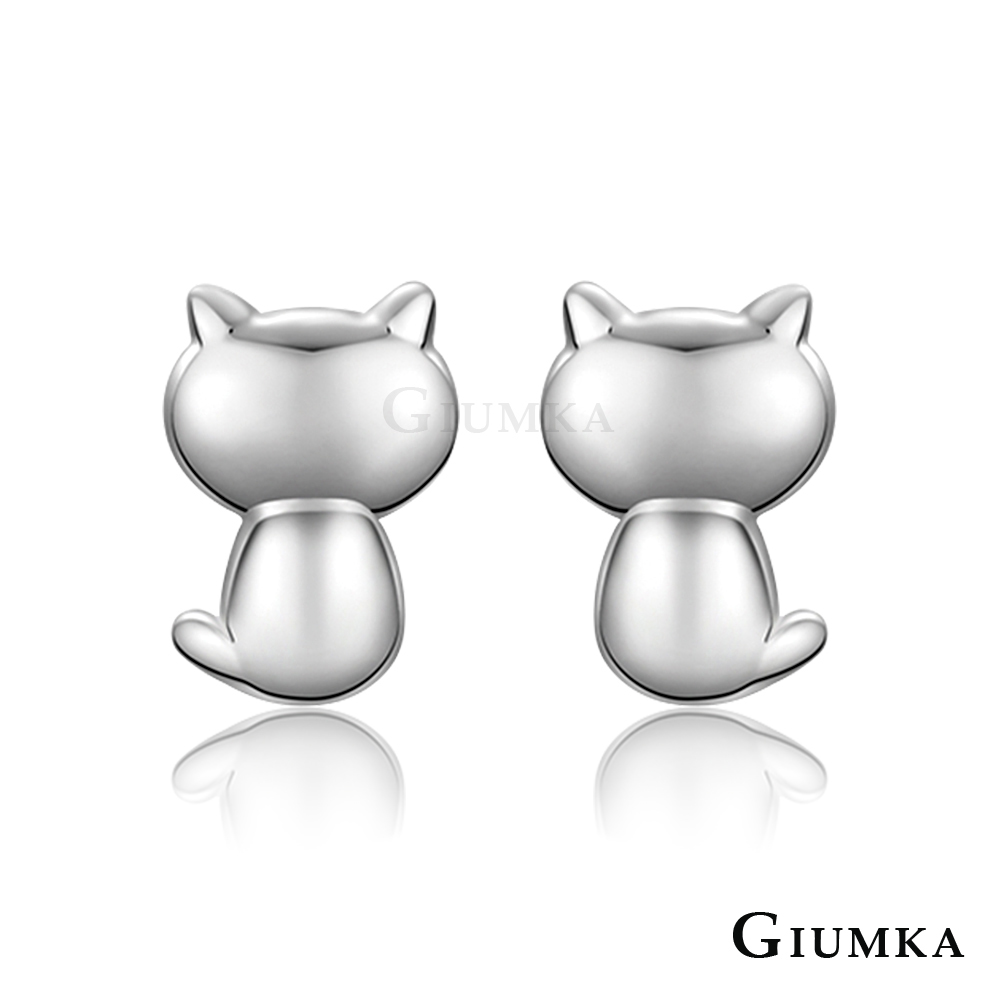 GIUMKA 925純銀 俏皮貓 純銀耳環 MFS07097