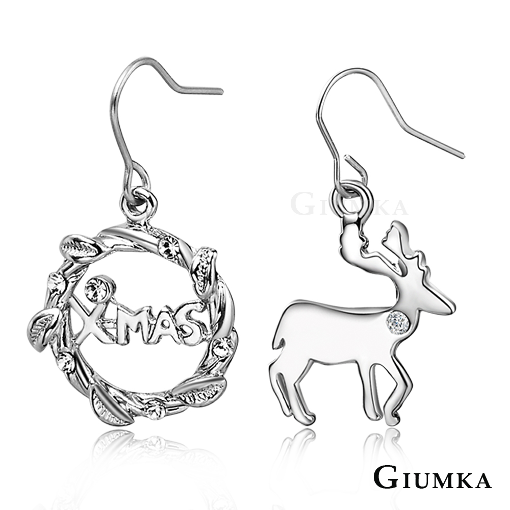 【GIUMKA】麋鹿與花圈耳環 MF567
