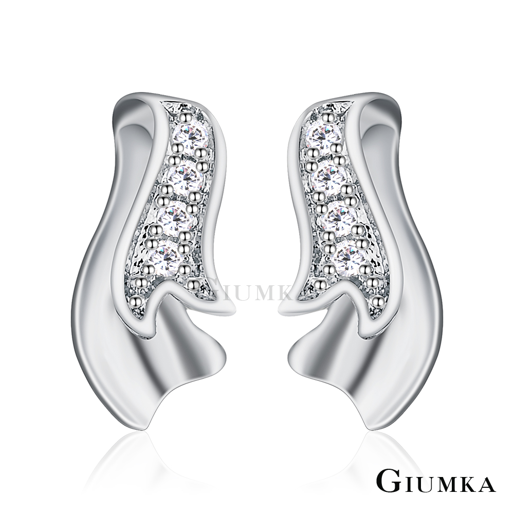 GIUMKA 925純銀 優雅緞帶 純銀耳環 MFS06017