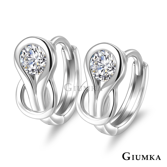 GIUMKA 同心緣 易扣式耳環 銀色款 MF07026-1