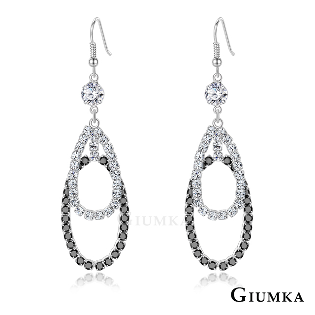 GIUMKA 幸福水滴耳勾式垂墬耳環 兩色任選 MF07030