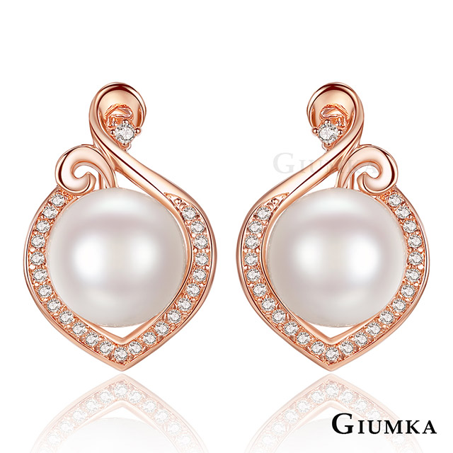 GIUMKA 華貴富麗珍珠耳環 精鍍正白K 多款任選 MF06002