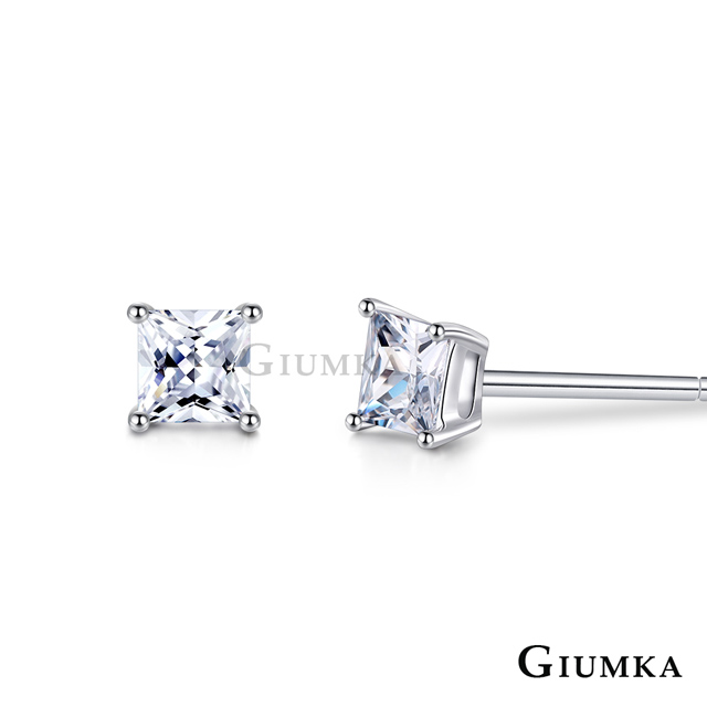 GIUMKA 925純銀耳環 方鑽3MM MFS09066