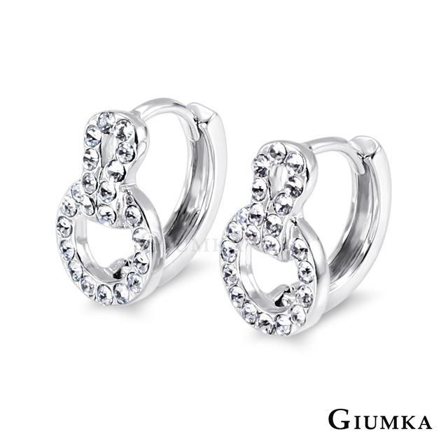 GIUMKA 美麗佳人 易扣式耳環 銀色款 MF07010-1