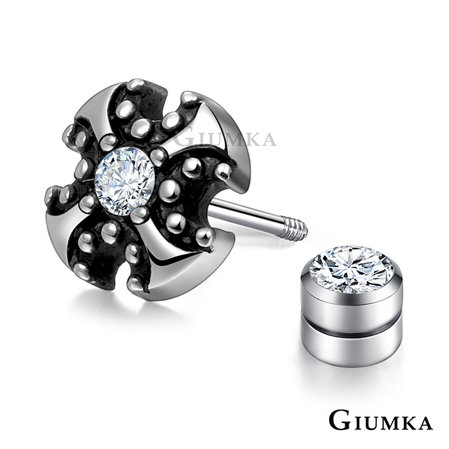 【GIUMKA個性潮男】十字架白鋼耳環 多款任選 MF08011