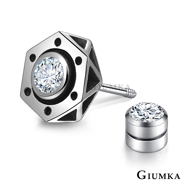 【GIUMKA個性潮男】光之盾白鋼耳環 多款任選 MF08012