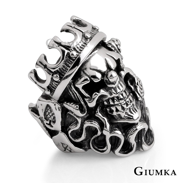 GIUMKA 魔界霸主白鋼個性戒指 MR08010