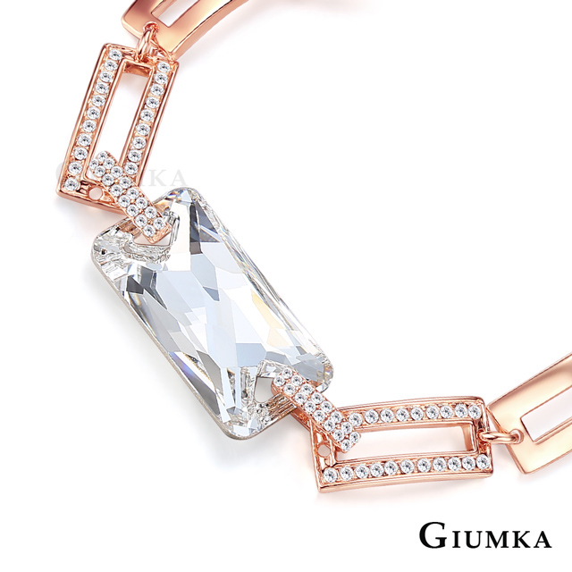 GIUMKA 白K飾 華麗元素水晶手鍊 MH07046