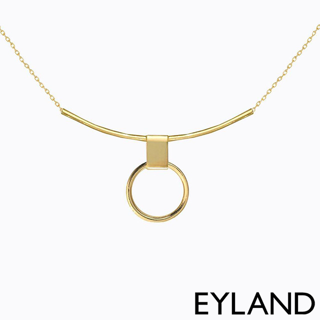 【英國 Eyland】Erin Choker 幾何簡約鍍金墜飾項鍊