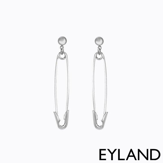 【英國 Eyland】Aoki Safety Pin 個性別針白金墜飾耳環